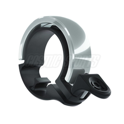 12104KN-01-370531.jpg Knog Oi Classic Large Fahrradklingel, 23.8 <br>- 31.8mm, black/silver polished - Produktbild - 1