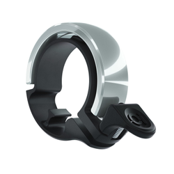12104KN-01-370531_1.jpg Knog Oi Classic Large Fahrradklingel, 23.8 <br>- 31.8mm, black/silver polished - Produktbild - 2