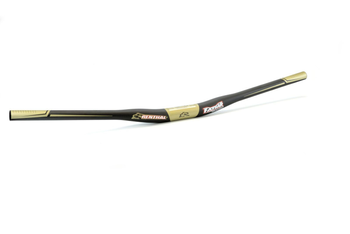 Renthal V2 Fatbar Carbon Riser Flat Lenker, 31.8mm, 800x10mm, 7°/5°, carbon/gold - Produktbild - 1