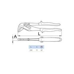 Zangenschlüssel Unior, 240mm, 449/1PYTHON - Produktbild - 2