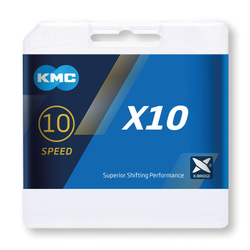 KMC X10 Kettenschaltungskette Grau 1/2 Zoll x 11/128 Zoll, 114 Glieder, Breite 5,88 mm, 10-fach - Produktbild - 1