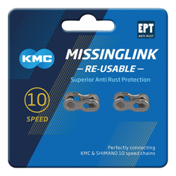KMC Missing Link 10R EPT Kettenverbinder – 2er Pack – 5,88 mm – Silber – für 10-fach Ketten - Produktbild - 1