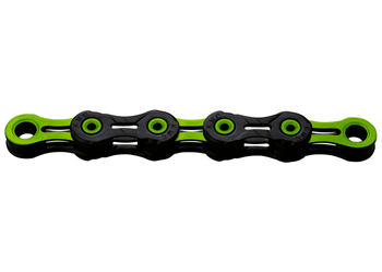 KMC X-10 SL DLC Super Light 116-Glieder 10-fach - schwarz/grün - Produktbild - 1