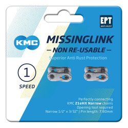 KMC Verschlussglied ML Z1eHX EPT Narrow NR silber 2-Sets 1-fach - Produktbild - 1