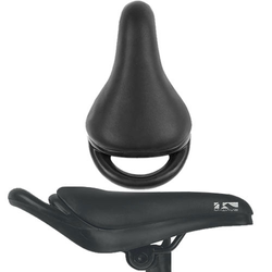 M-Wave Kid Grip Kindersattel fürs Fahrrad mit Abstellgriff, 207 x 135 mm, schwarz - Produktbild - 2