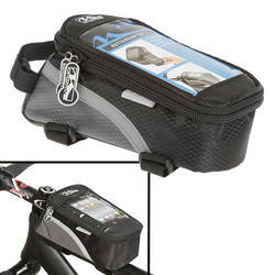 M-WAVE Handytasche Rotterdam Top L 170x80x80mm spritzwassergeschützt schwarz/grau - Produktbild - 2