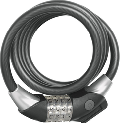 Abus Spiralkabelschloss Raydo Pro 1450 schwarz 185cm inkl. TexKF - Produktbild - 1