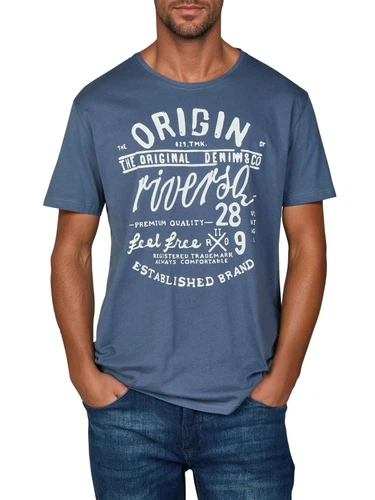 riverso Tshirt Herren Baumwolle Regular Fit RIVLeon 4er Set Pack