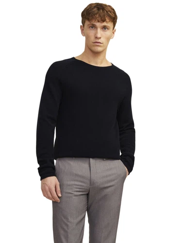 Jack & Jones Herren Sweater Pullover mit Rundhals Ausschnitt JJEHILL
