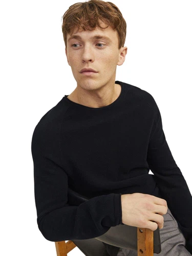 Jack & Jones Herren Sweater Pullover mit Rundhals Ausschnitt JJEHILL