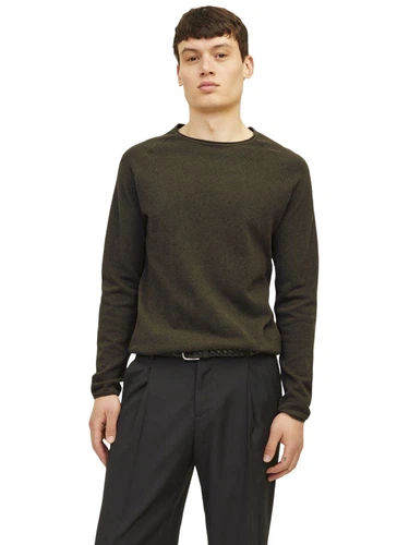 Jack & Jones Herren Sweater Pullover mit Rundhals Ausschnitt JJEHILL