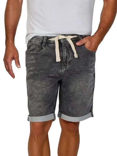 riverso Jeans Shorts Herren Stretch Kurz Kordelzug Regular Fit RIVPaul