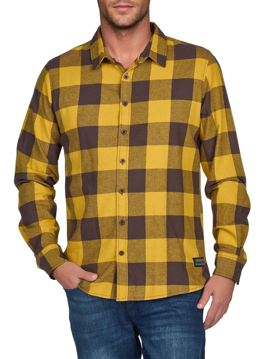 riverso Flanellhemd Herren langarm Kariert Regular Fit RIVArne