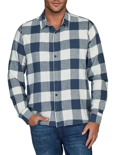 riverso Flanellhemd Herren langarm Kariert Regular Fit RIVArne