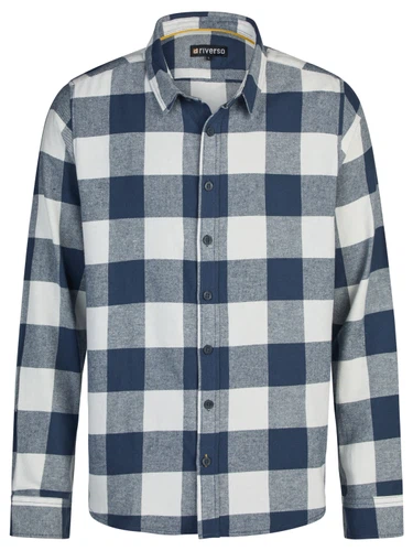 riverso Flanellhemd Herren langarm Kariert Regular Fit RIVArne