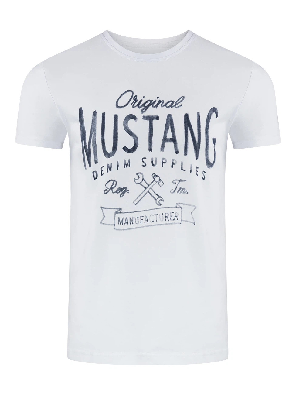 Mustang Herren T-Shirt Mehrfarbig Rundhals Regular Fit S bis 6XL