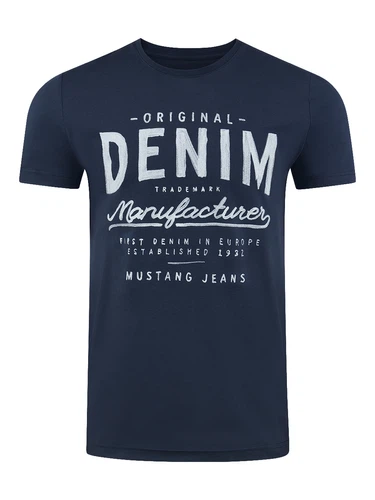 Mustang Herren T-Shirt Mehrfarbig Rundhals Regular Fit S bis 6XL