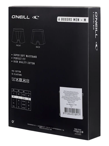 O'Neill Herren Boxershort Plain 6er Pack