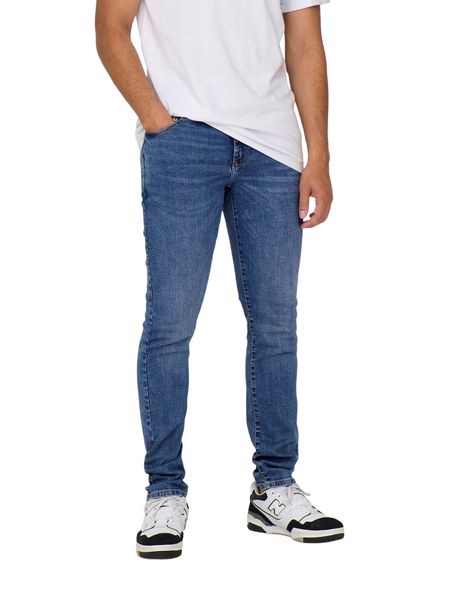 Only & Sons Herren Jeans ONSLOOM SLIM 6756 - Slim Fit - Blau - Medium Blue Denim 801312