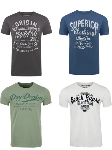 riverso Herren T-Shirt RIVLeon O-Neck Regular Fit 4er Pack