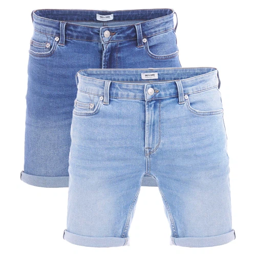 Only & Sons Herren Jeans Short ONSPLY 2er Pack