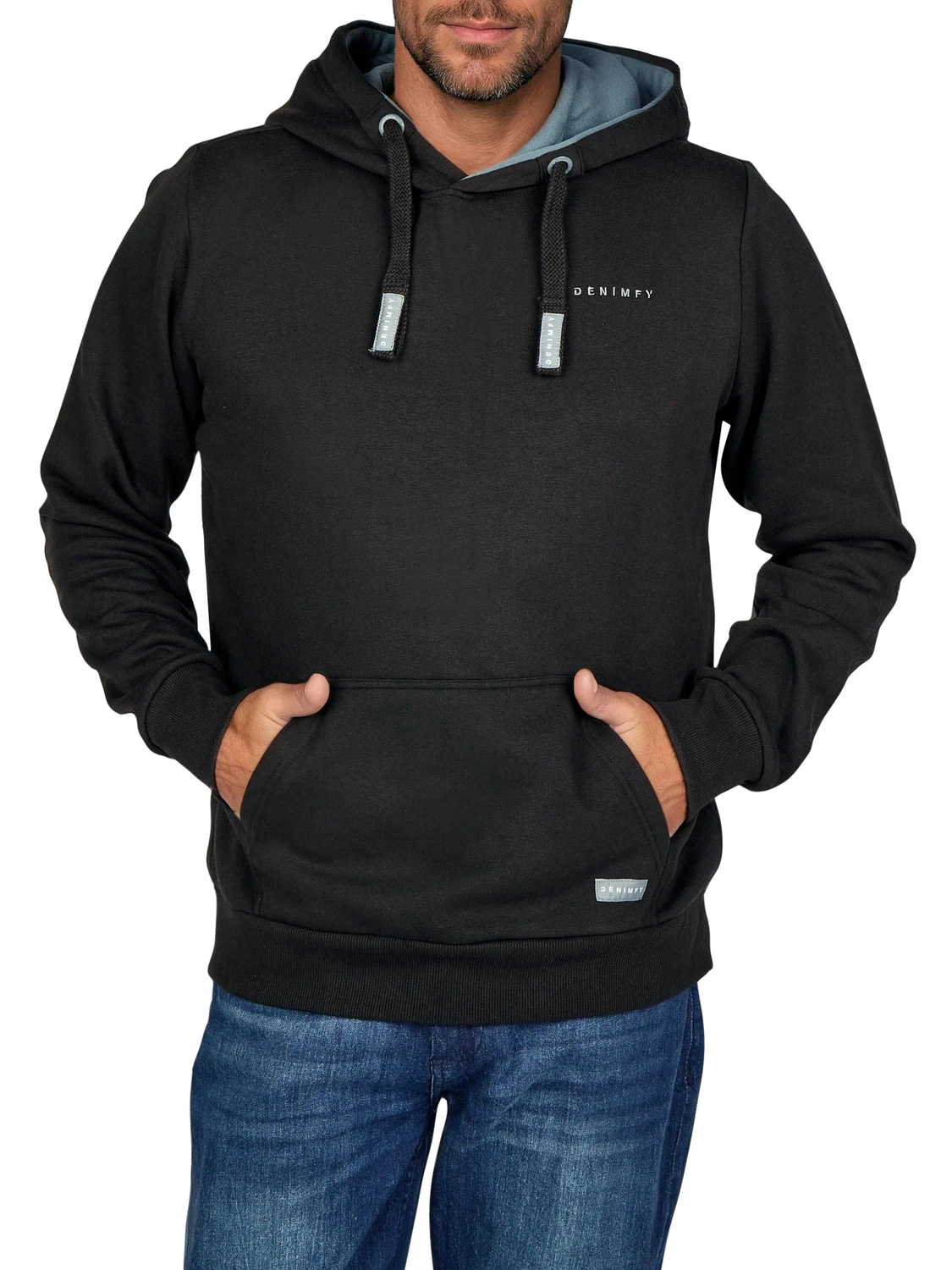 DENIMFY Hoodie Herren DFBenno Regular Fit Kapuzenpullover