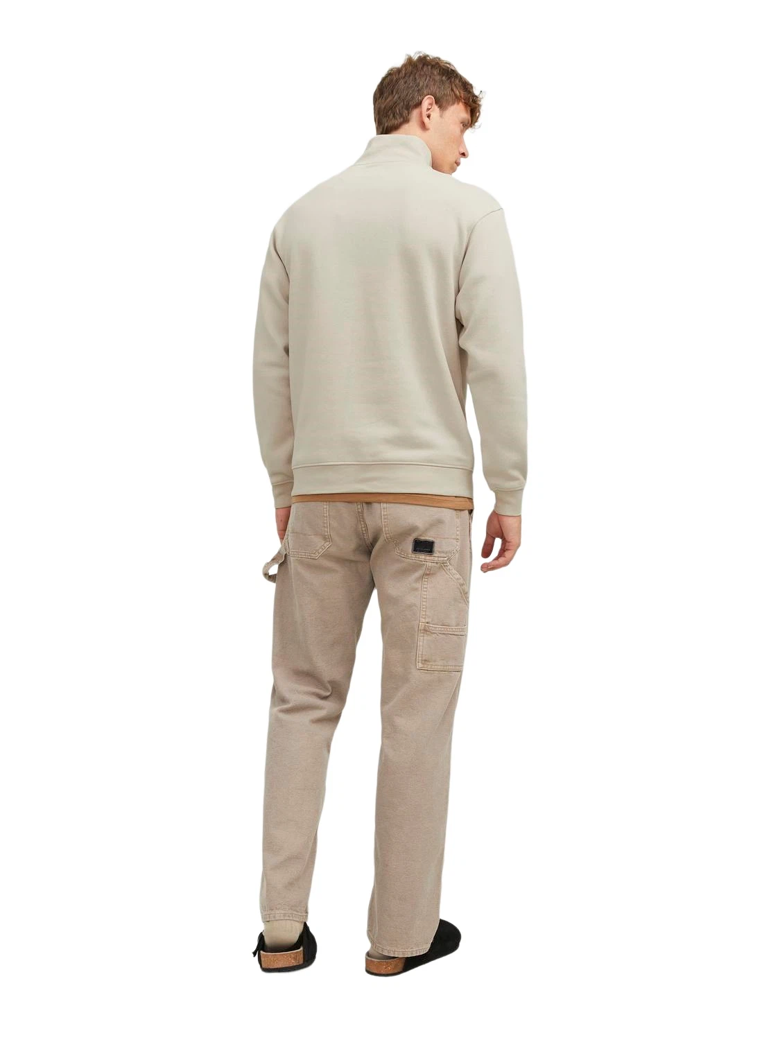 Jack & Jones Herren Stehkragen Pullover JJEBRADLEY SWEAT HALF ZIP - Relaxed Fit