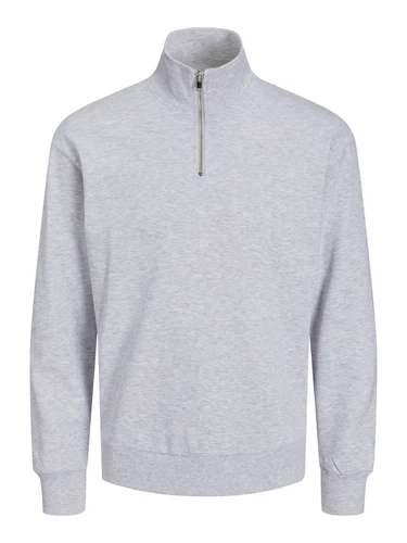 Jack & Jones Herren Stehkragen Pullover JJEBRADLEY SWEAT HALF ZIP - Relaxed Fit