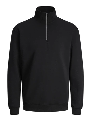 Jack & Jones Herren Stehkragen Pullover JJEBRADLEY SWEAT HALF ZIP - Relaxed Fit