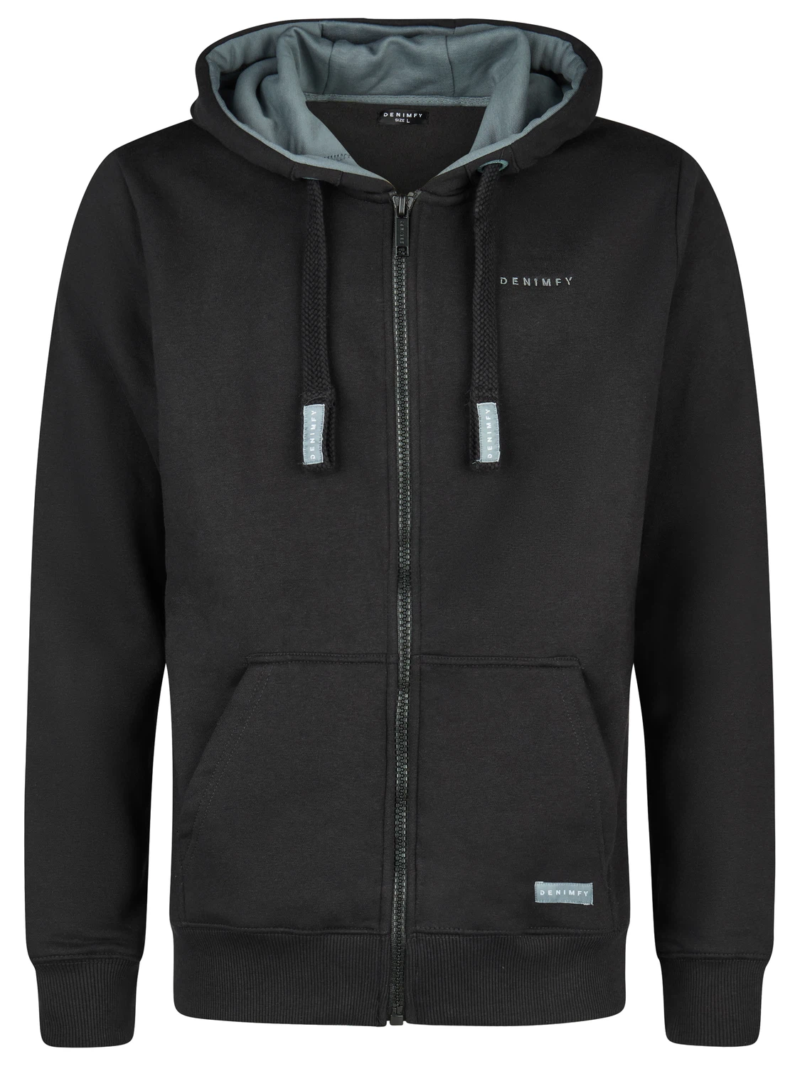 DENIMFY Sweatjacke Herren mit Kapuze Reißverschluss Regular Fit DFLeo
