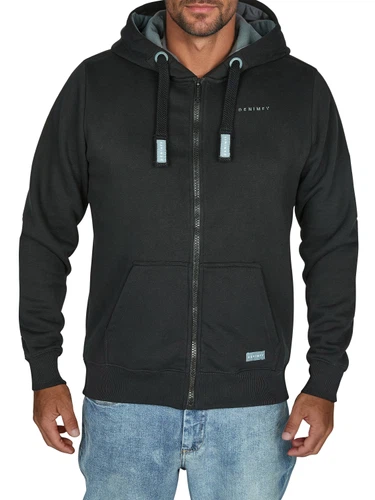 DENIMFY Sweatjacke Herren mit Kapuze Reißverschluss Regular Fit DFLeo