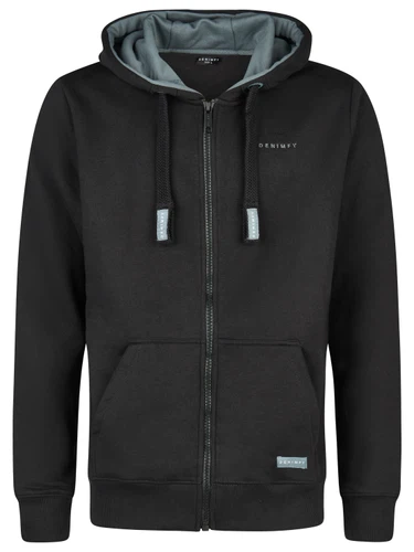 DENIMFY Sweatjacke Herren mit Kapuze Reißverschluss Regular Fit DFLeo