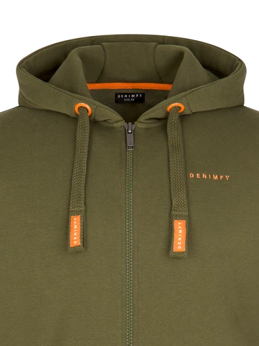 DENIMFY Sweatjacke Herren mit Kapuze Reißverschluss Regular Fit DFLeo