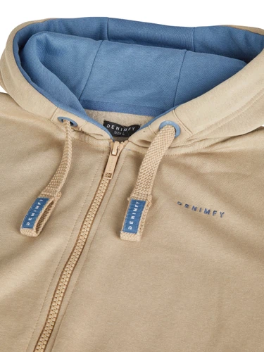 DENIMFY Sweatjacke Herren mit Kapuze Reißverschluss Regular Fit DFLeo