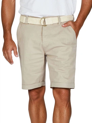 DENIMFY Chino Shorts Herren mit Gürtel Regular Fit DFLio