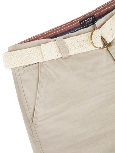DENIMFY Chino Shorts Herren mit Gürtel Regular Fit DFLio