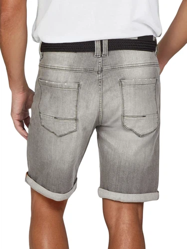 DENIMFY Jeans Shorts Herren mit Gürtel Stretch Kurz Regular Fit DFBo