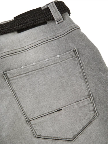 DENIMFY Jeans Shorts Herren mit Gürtel Stretch Kurz Regular Fit DFBo