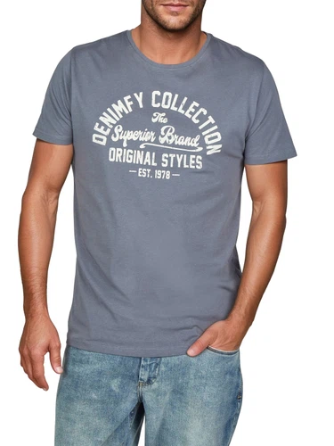 DENIMFY Tshirt Herren Baumwolle Regular Fit DFNuri 4er Pack Set