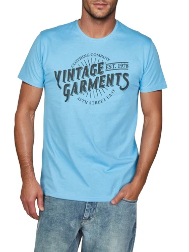 DENIMFY Tshirt Herren Baumwolle Regular Fit DFNuri 4er Pack Set