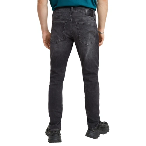 G-Star Herren Jeans 3301 SLIM Fit - Schwarz - Faded Black Magnet