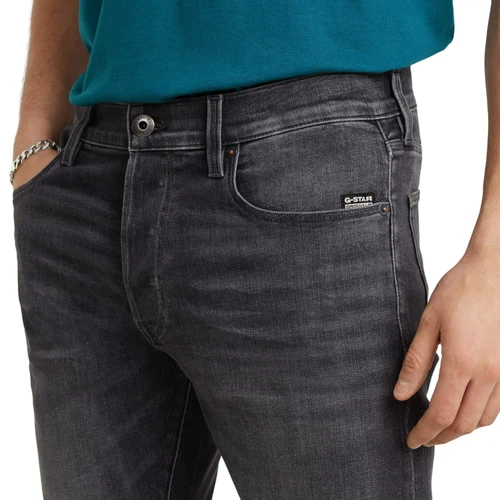 G-Star Herren Jeans 3301 SLIM Fit - Schwarz - Faded Black Magnet