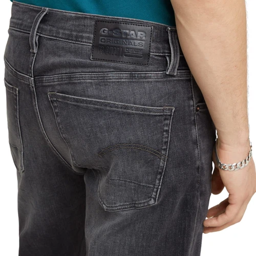 G-Star Herren Jeans 3301 SLIM Fit - Schwarz - Faded Black Magnet