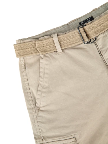 DENIMFY Cargohose Herren Stretch mit Gürtel DFLuke
