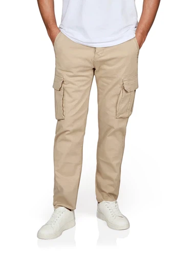 DENIMFY Cargohose Herren Stretch mit Gürtel DFLuke
