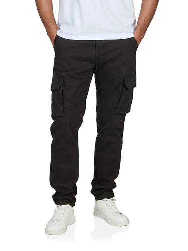 DENIMFY Cargohose Herren Stretch mit Gürtel DFLuke