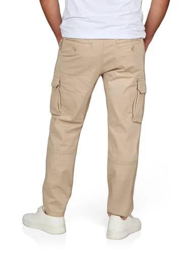 DENIMFY Cargohose Herren Stretch mit Gürtel DFLuke