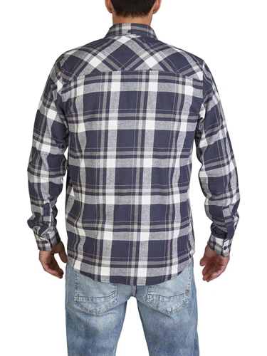DENIMFY Flanellhemd Herren langarm Kariert Regular Fit DFDean