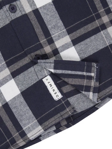 DENIMFY Flanellhemd Herren langarm Kariert Regular Fit DFDean
