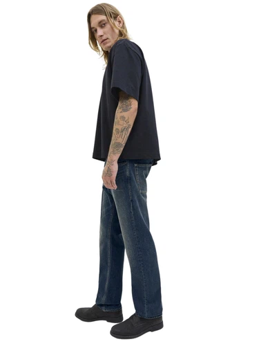 Jack & Jones Herren Jeans JJICHRIS JJORIGINAL High Waist - Relaxed Fit - Blau Beige Schwarz